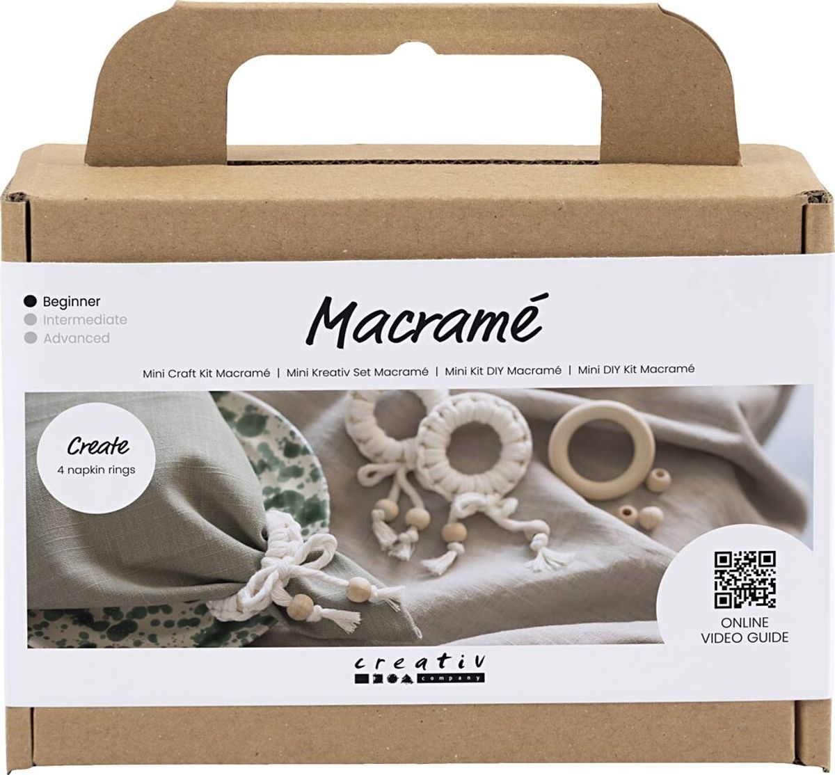 Mini Diy Macramé Kit - Servietringe - Off White