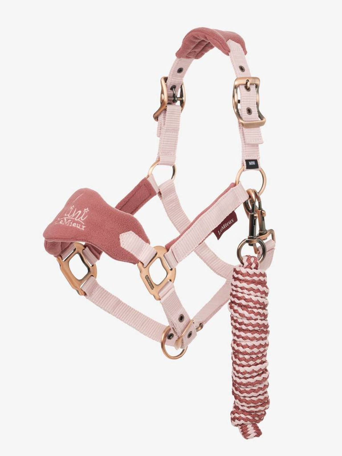 Mini Lemieux Pony Vogue Headcollar - Pink Quartz