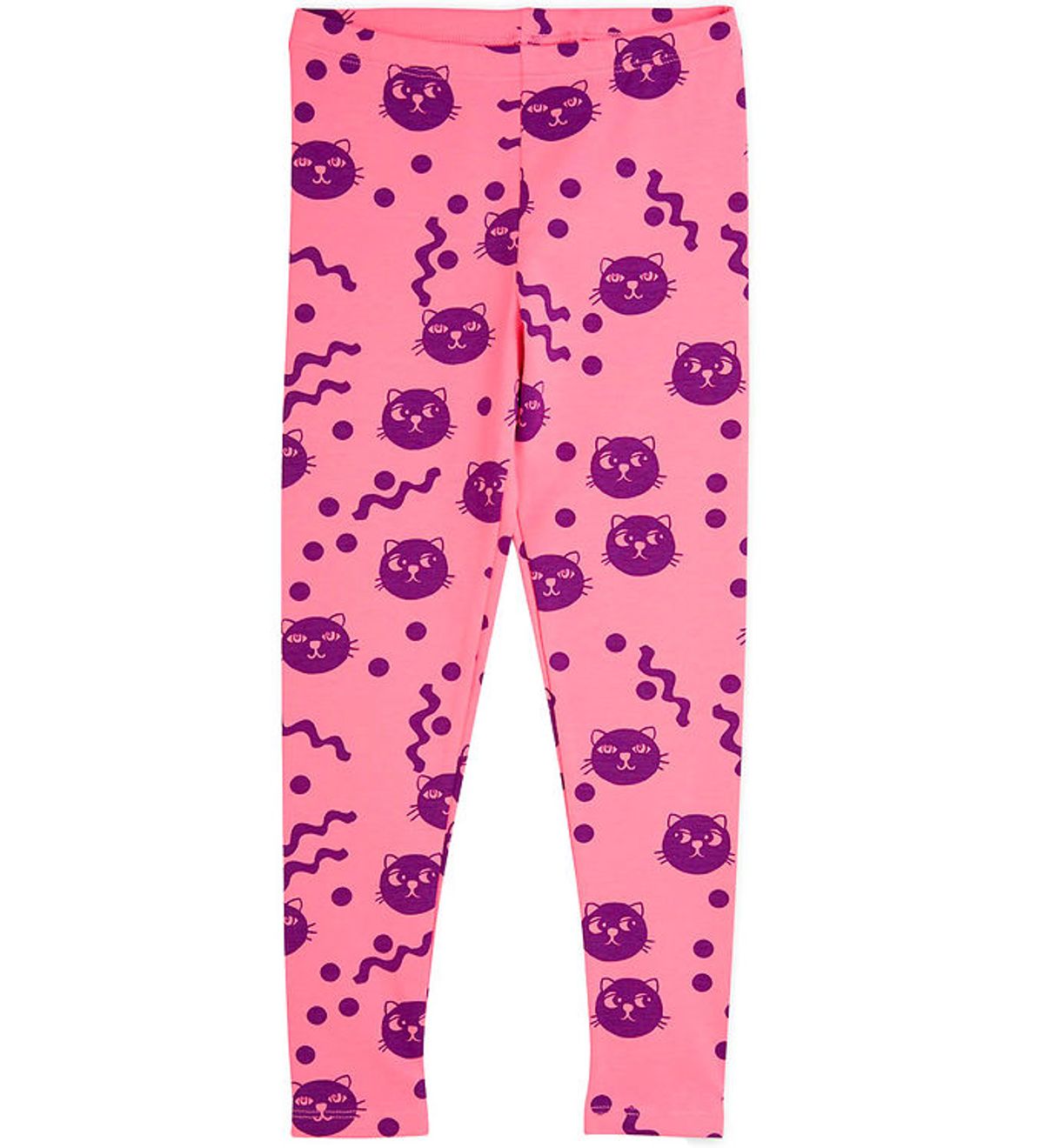 Mini Rodini Leggings - Squiggly Cats AOP - Pink