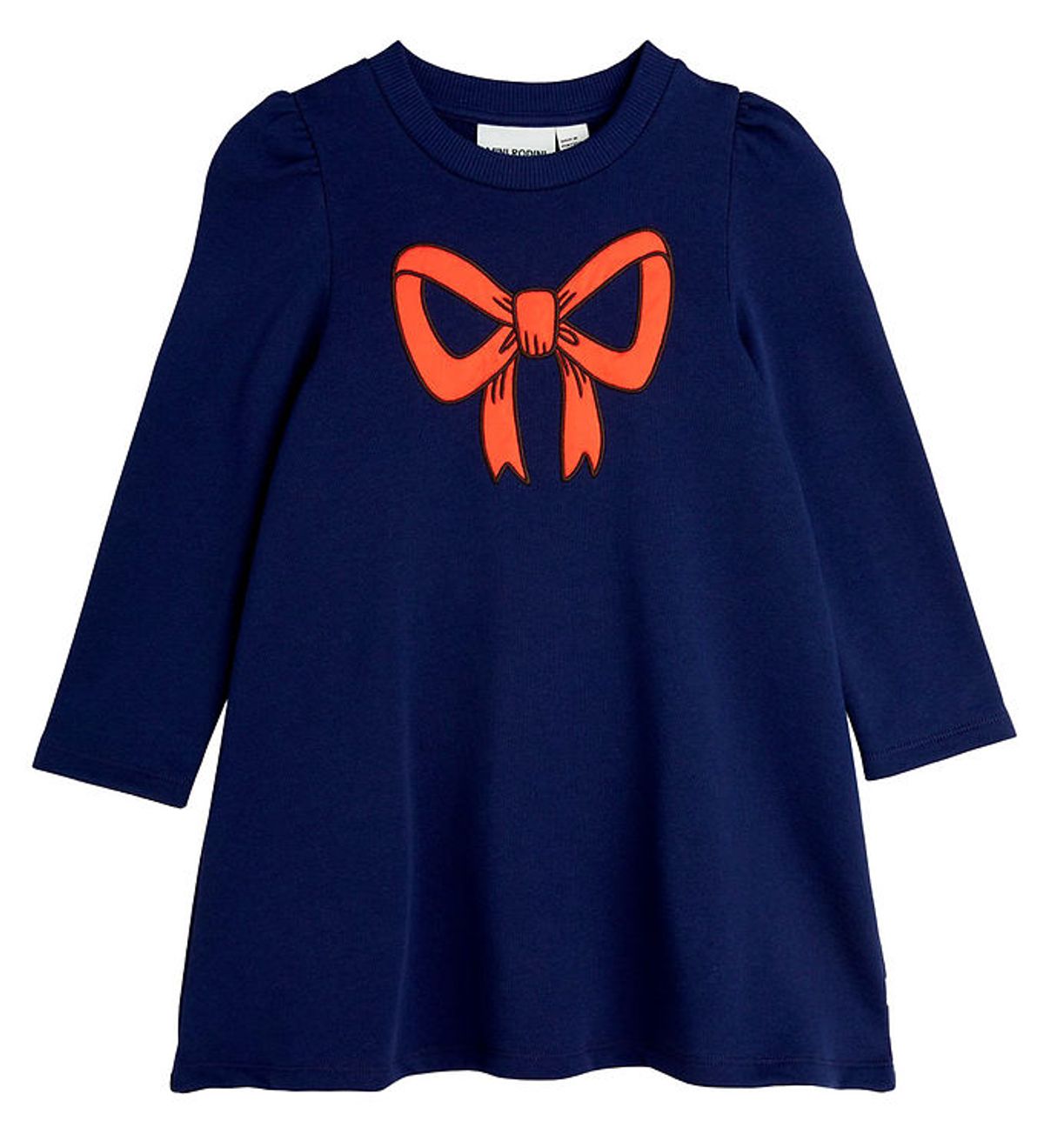 Mini Rodini Sweatkjole - Bow - Blue