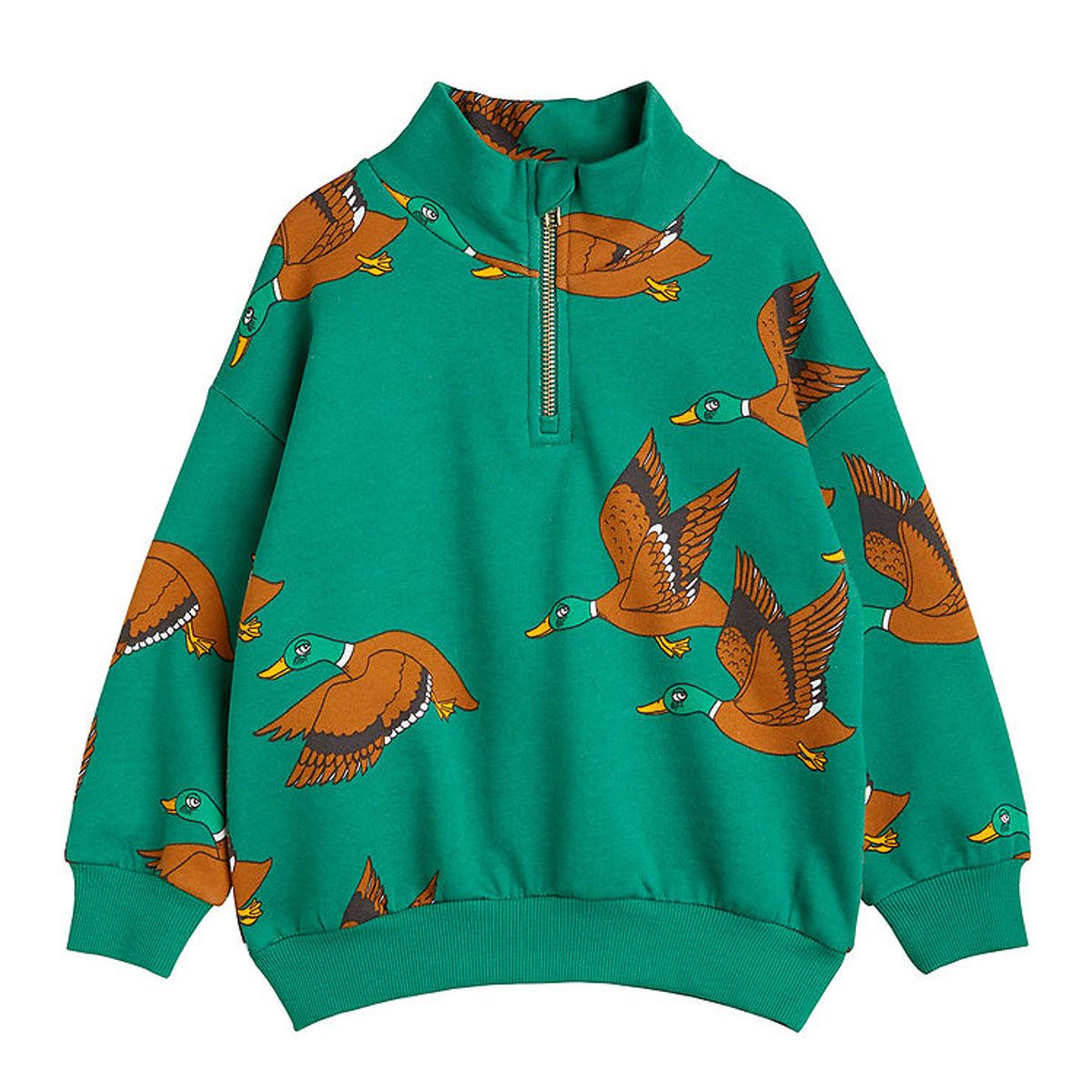 Mini Rodini Sweatshirt - Ducks - Grøn