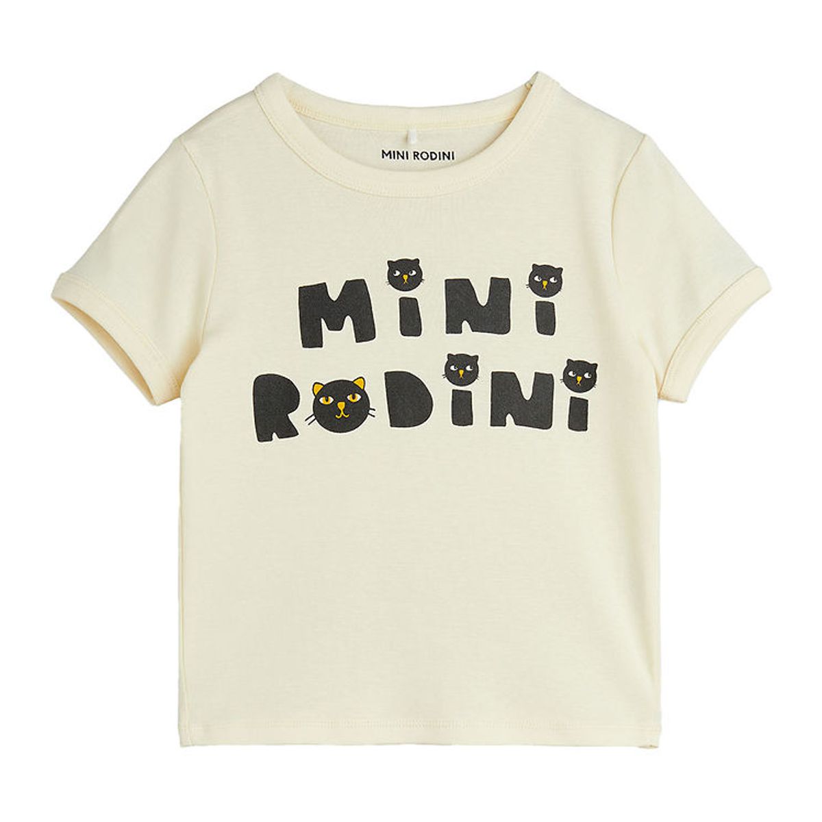 Mini Rodini T-shirt - Cats - Offwhite