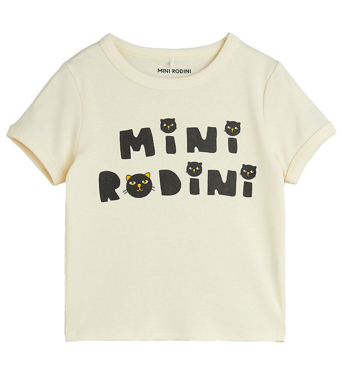 Mini Rodini T-shirt - Cats - Offwhite