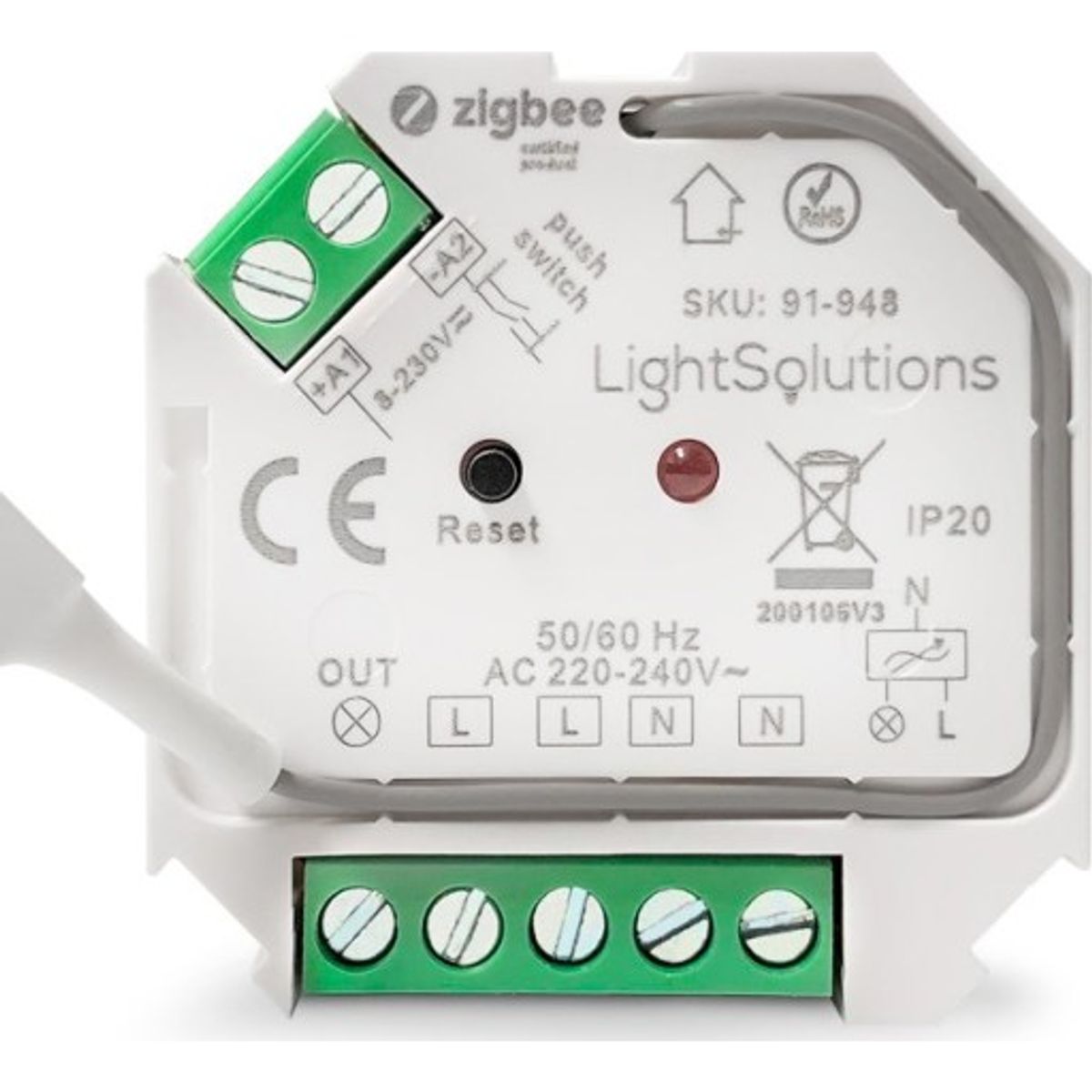 Mini ZigBee Afbryder - 200W