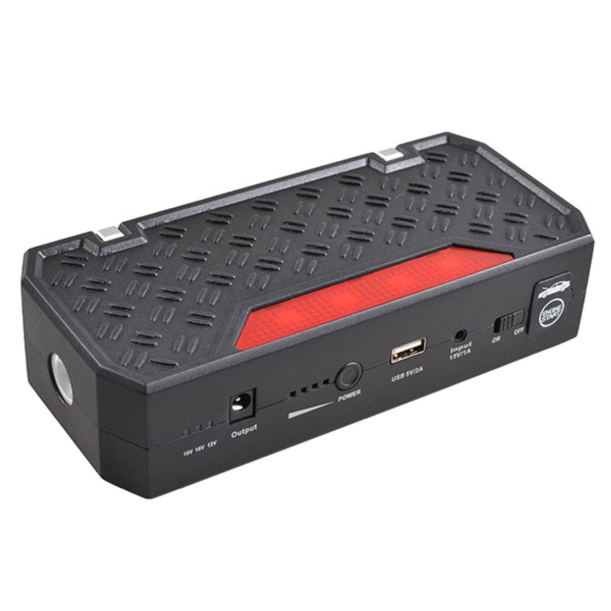 Minijumpstarter,G06,LITHIUM300-600A,5V USB/LED lygte