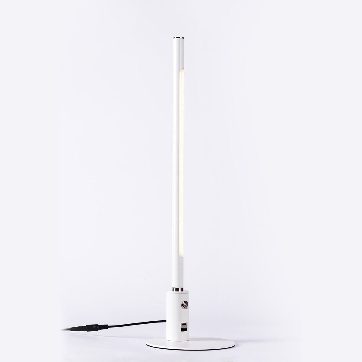 Minimalistisk Skrivebordslampe - Med Base - Hvid