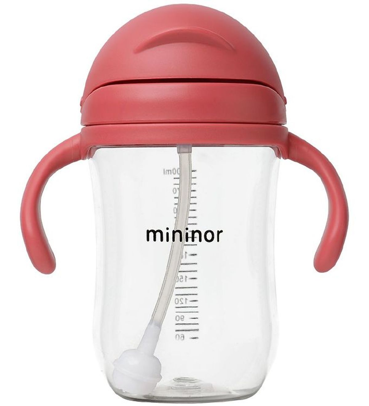 Mininor Kop m. Sugerør - Tritan - 330 ml - Rabarber