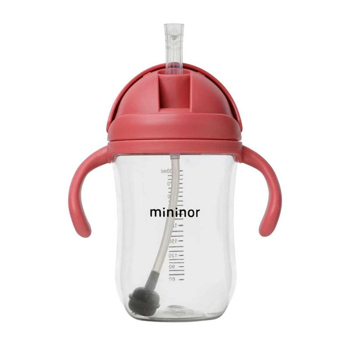 Mininor Sugerørskop - Tritan - 330ml - Rabarber