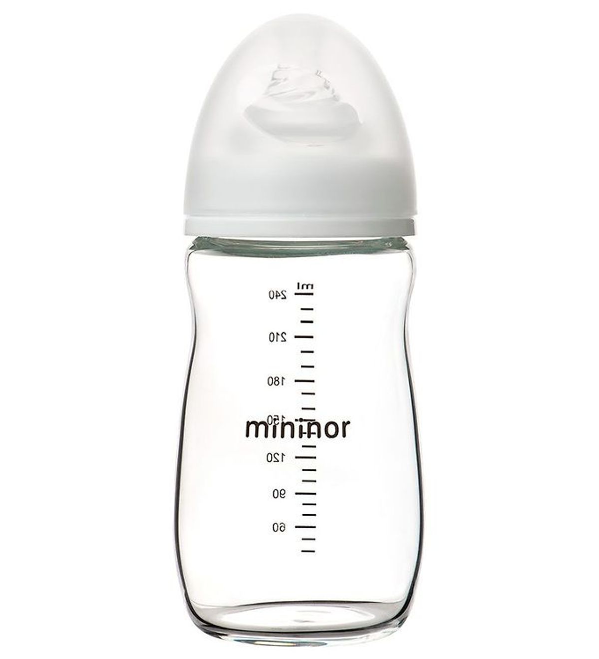 Mininor Sutteflaske - Glas - 240 ml - Hvid