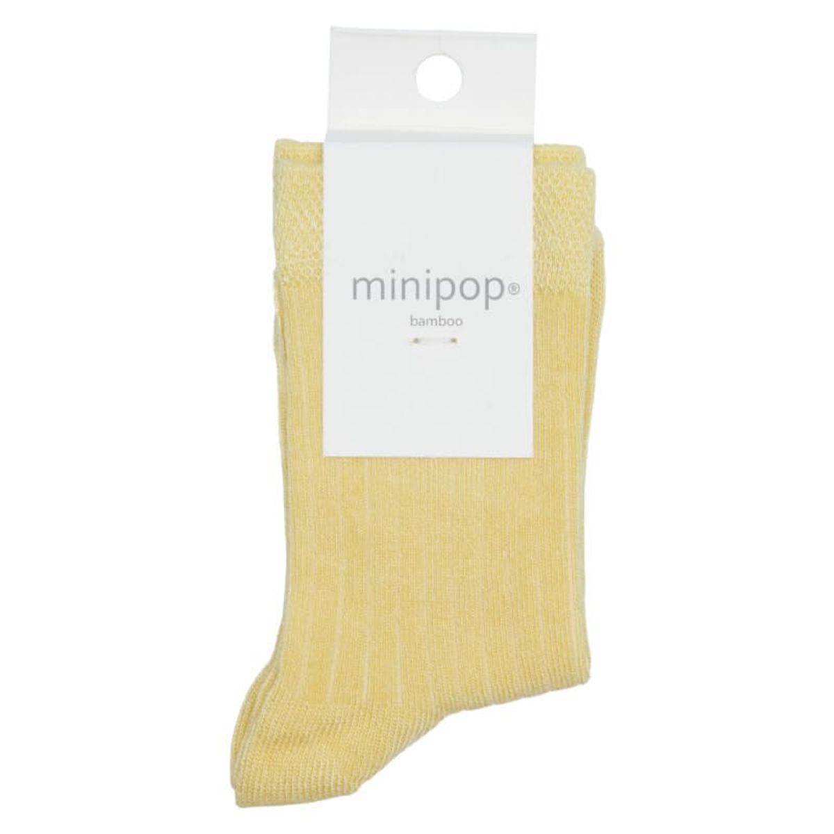 MiniPop - Bamboo Ankle Socks - Yellow - 23-26 (3-4 år)