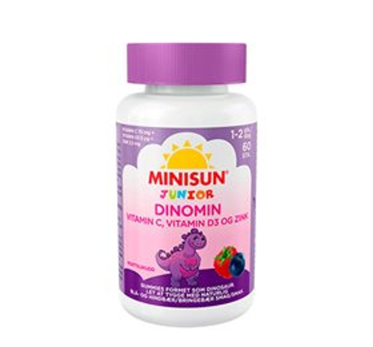 Minisun Dinomin C & D3 vitamin Junior 60 gum