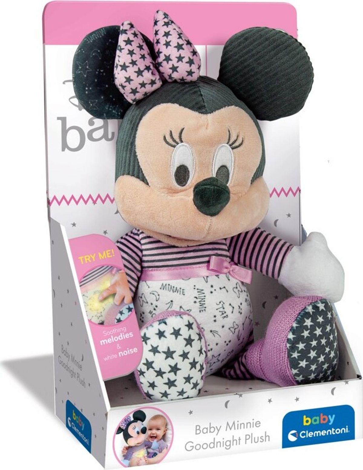 Minnie Mouse Bamse Med Lyd - Goodnight - Disney - Clementoni