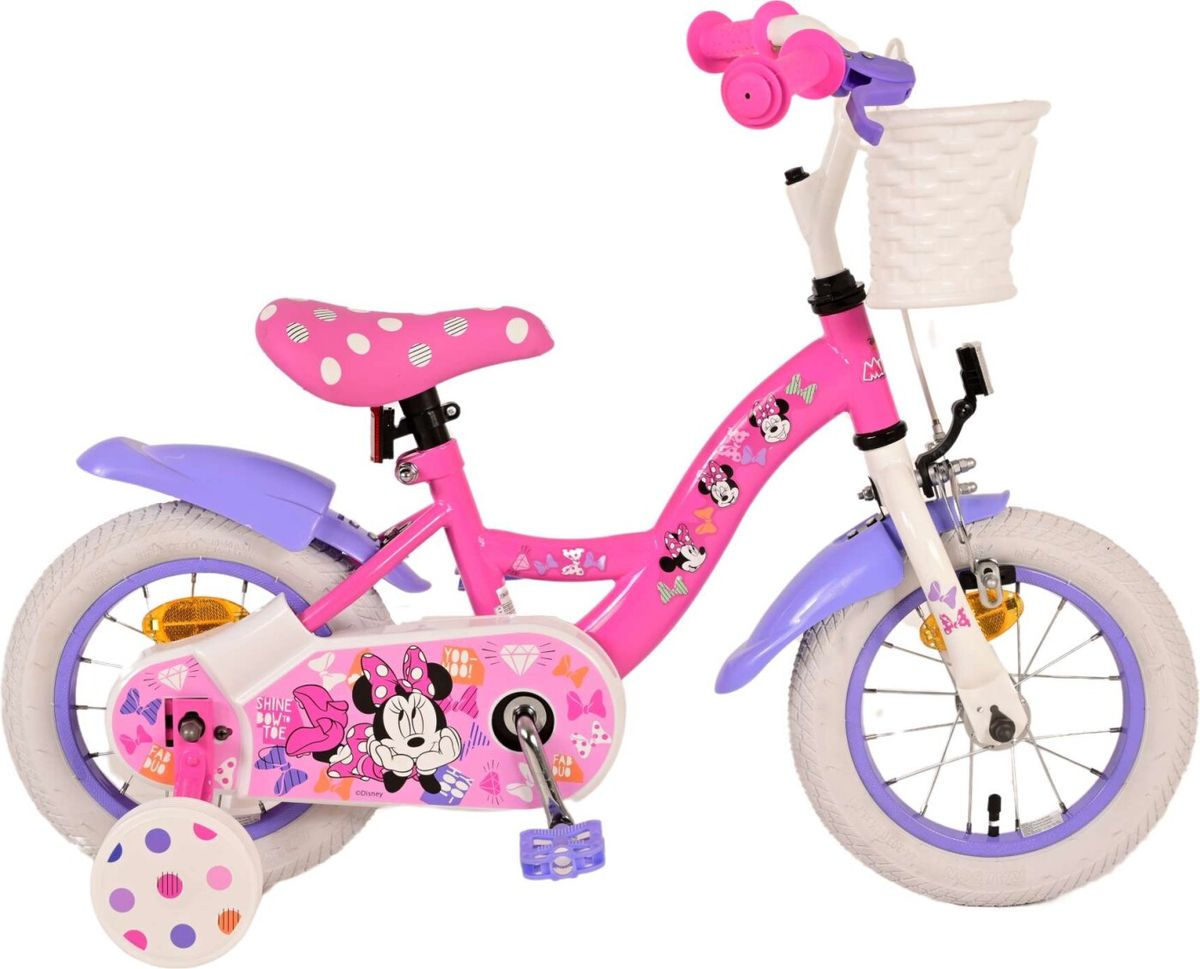 Minnie Mouse - Børnecykel Med Støttehjul - 12'' - Volare