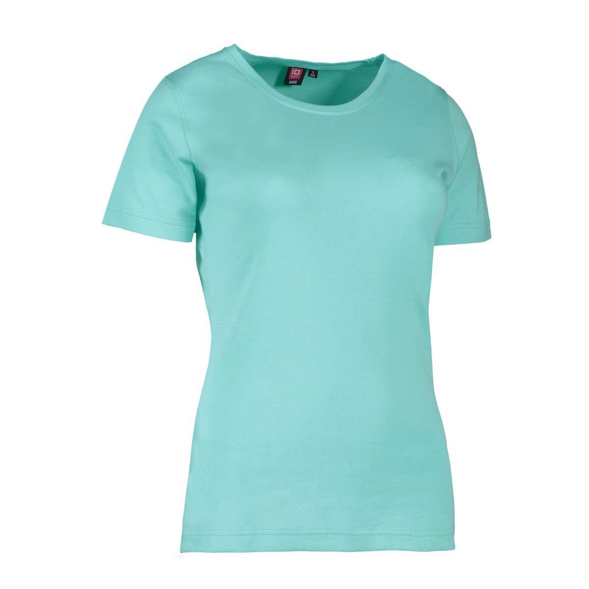 Mint farvet dame t-shirt med rund hals - M