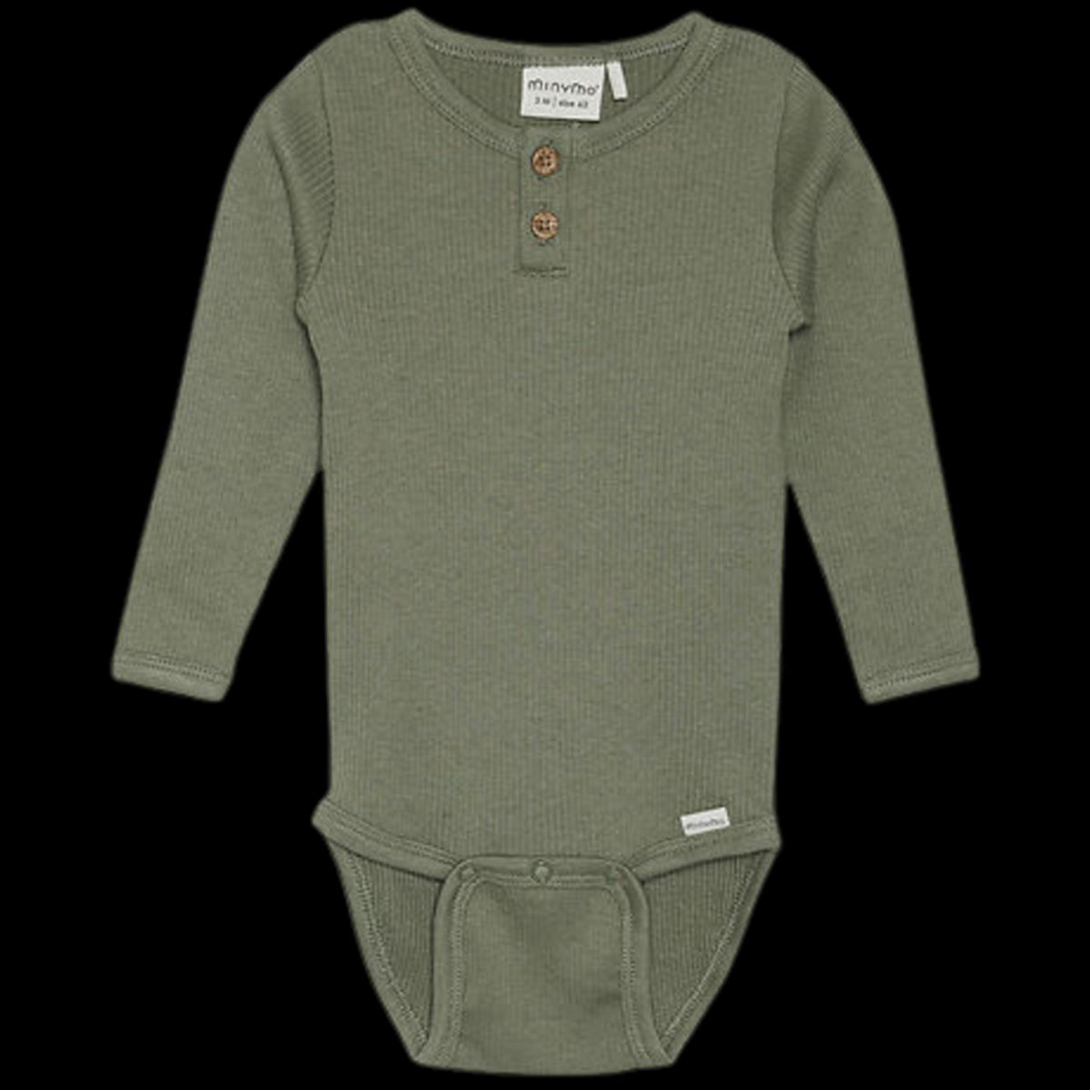 Minymo Body i Rib - Deep Lichen Green - 80