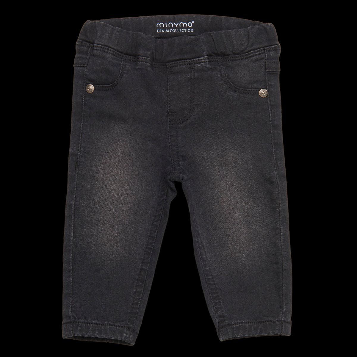 Minymo Drenge Jeans i økologisk bomuld - Grey Black - 92