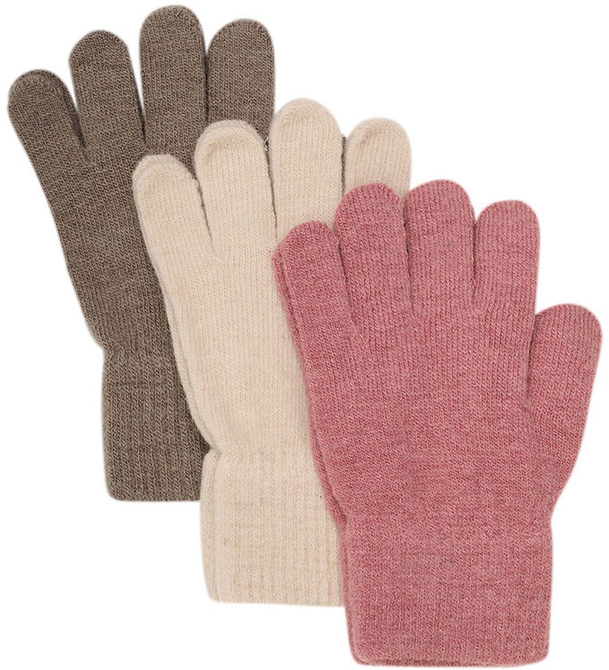 Minymo Handsker - 3-pak - Dusty Rose