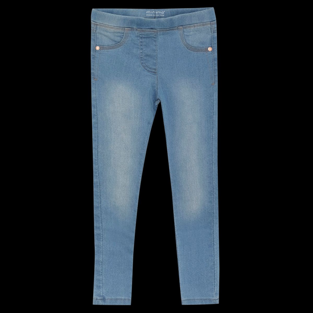 Minymo Pige Jeggings i økologisk bomuld - Light Dusty Blue - 104