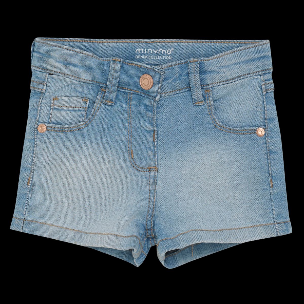 Minymo Pige Shorts i økologisk bomuld - Light dusty blue - 92