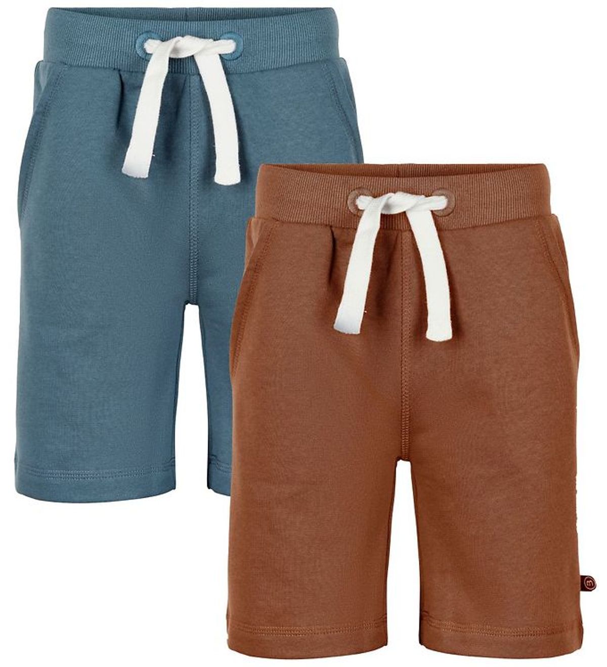 Minymo Shorts - 2-pak - Toffee/Aquagrøn