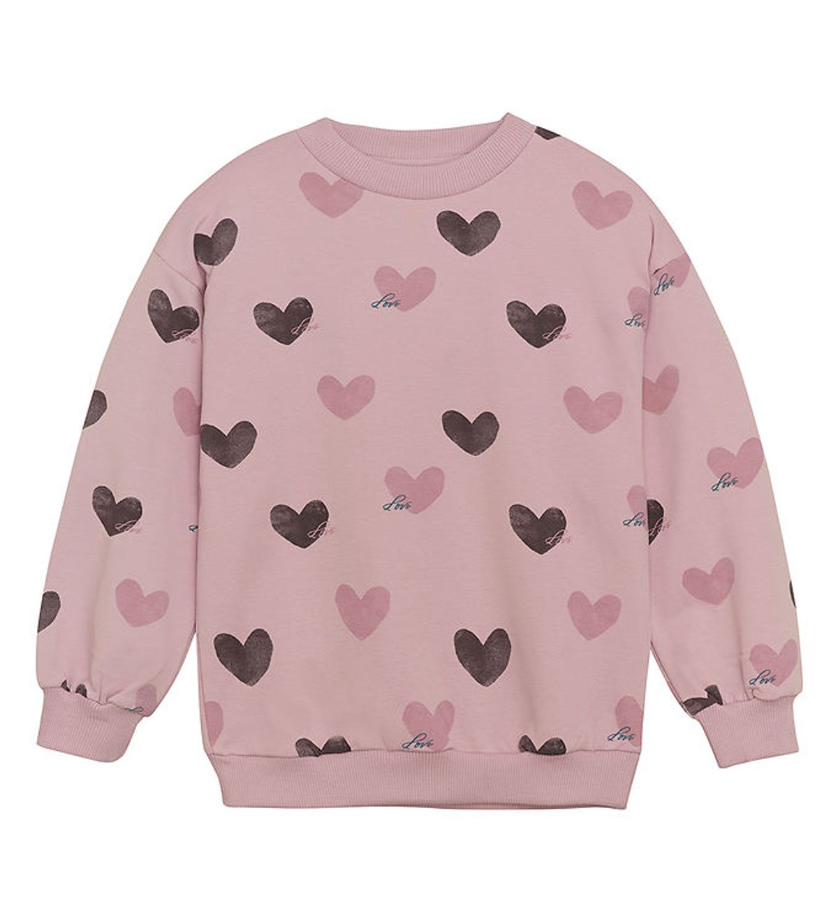 Minymo Sweatshirt - Dawn Pink m. Hjerter