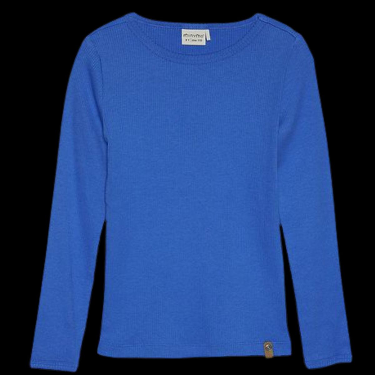 Minymo Top med lange ærmer i rib - Victoria Blue - 86