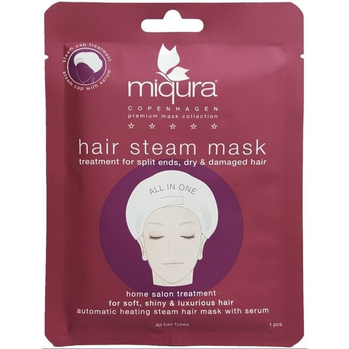 Miqura Hair Steam Mask All Hair Types 1 Piece