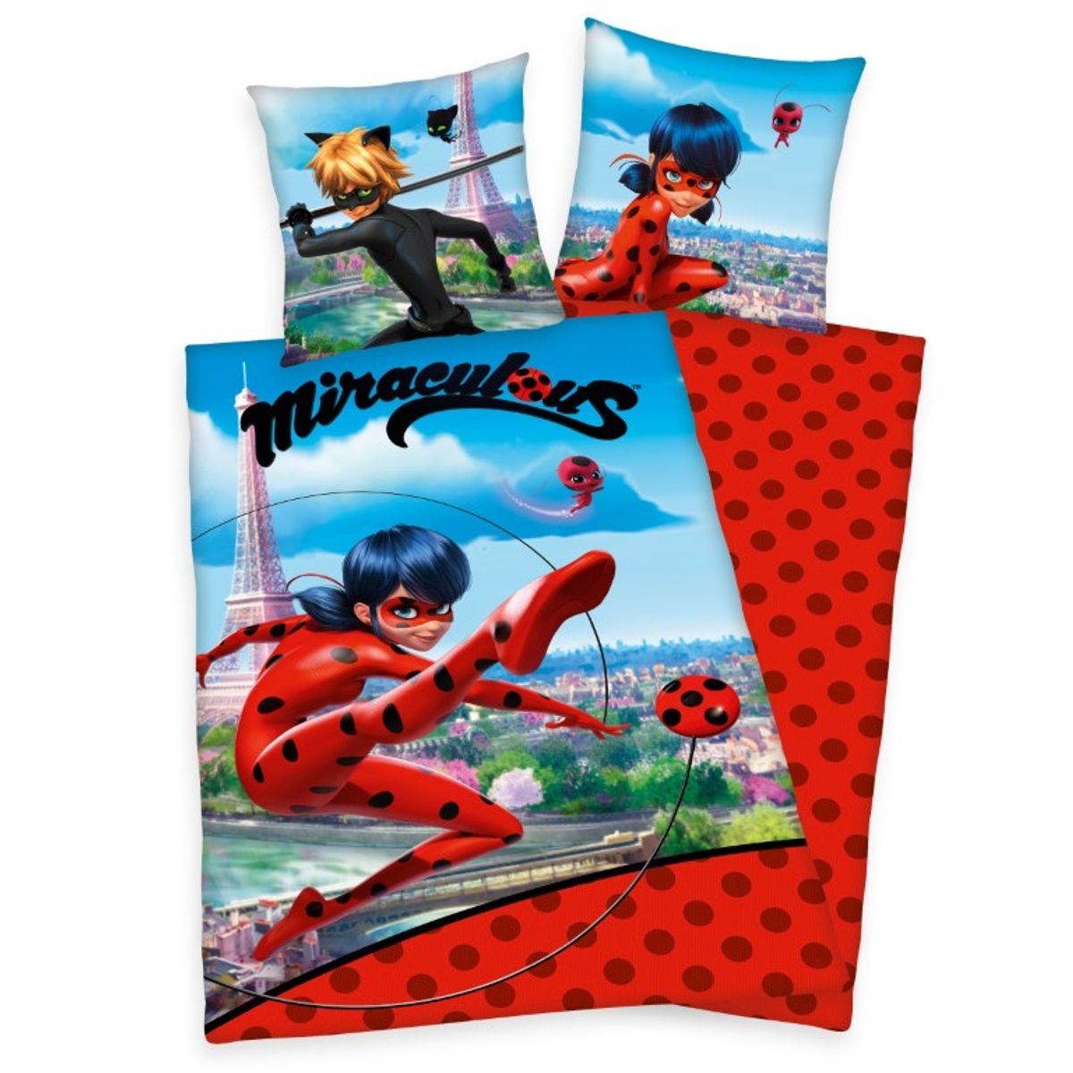 Miraculous Ladybug Sengetøj - 100 Procent Bomuld