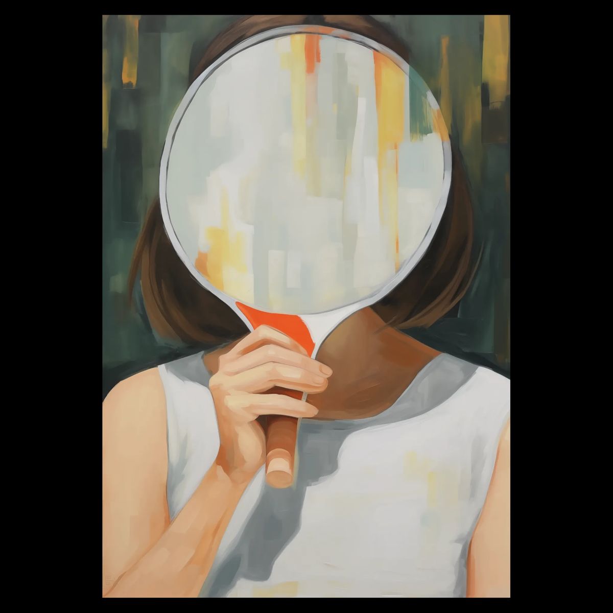 Mirror Lady 21x30 cm (A4) / Egetræ