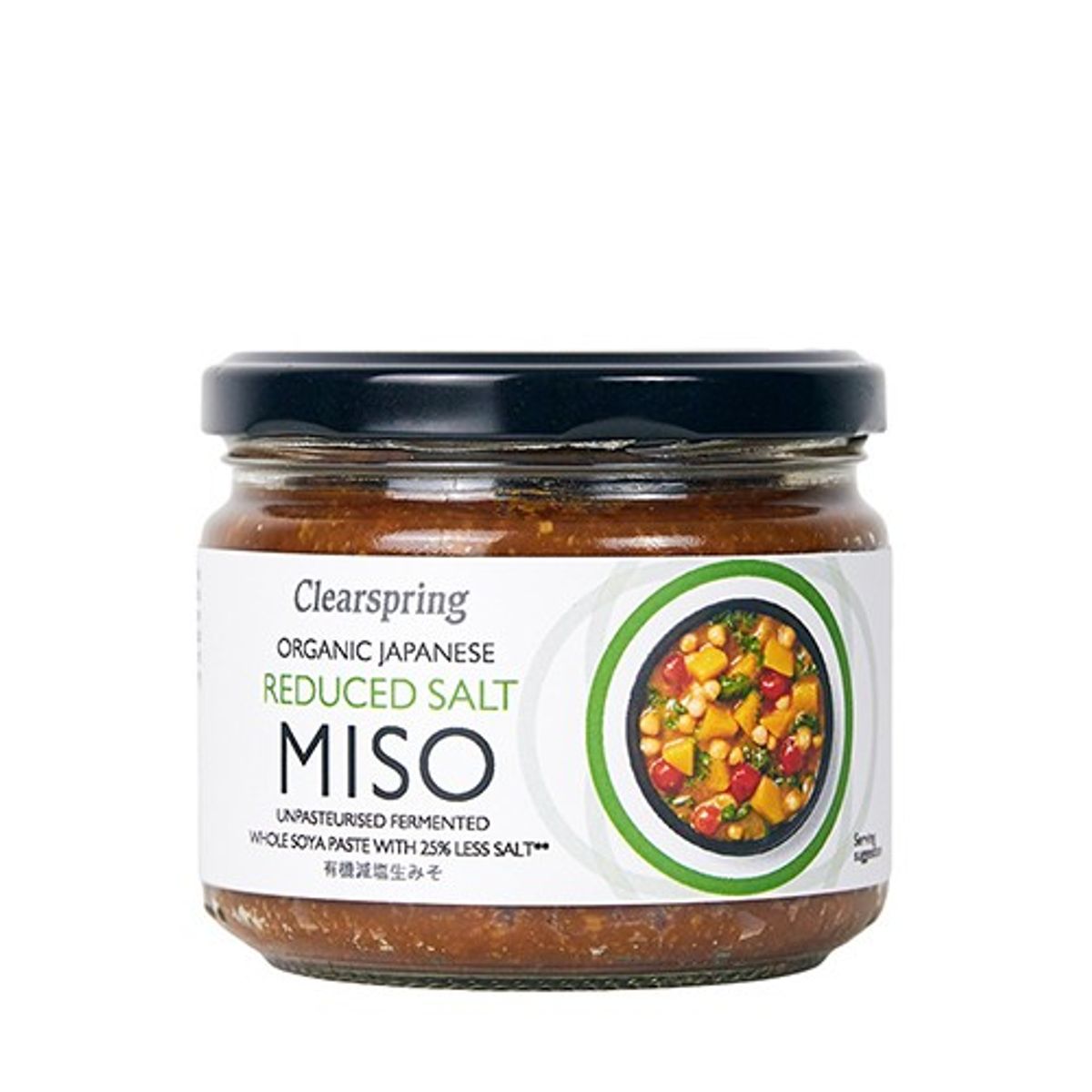 Miso Brown Rice Økologisk reduceret salt upasteuriseret - 270 gram - Clearspring