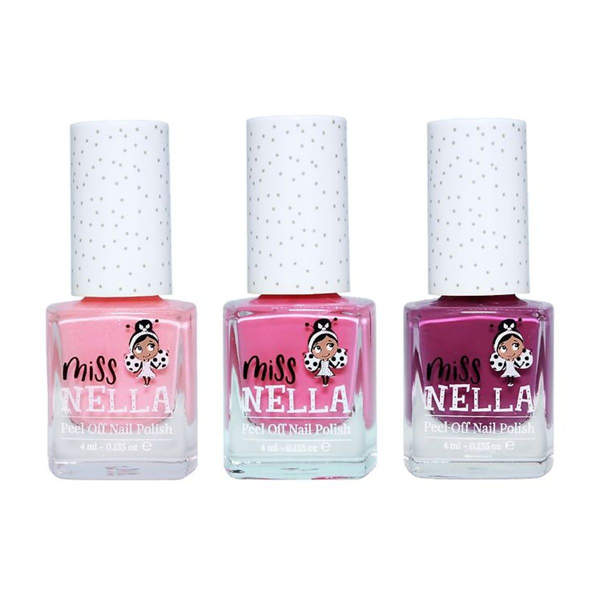 Miss Nella Neglelak - 3-pak - Little Poppet/Cheeky Bunny/Pink A