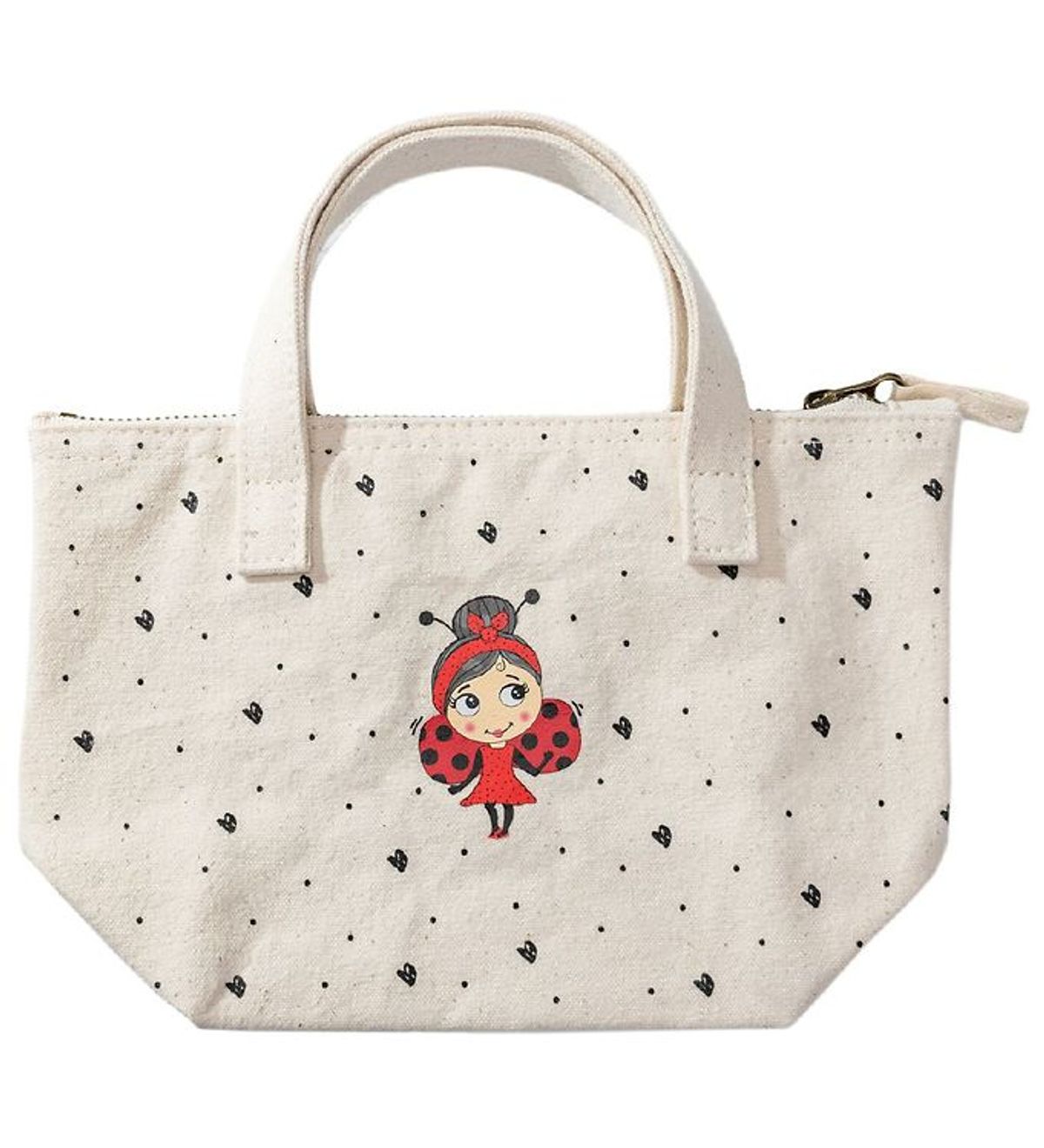 Miss Nella Sminketaske - Canvas - Creme m. Logo