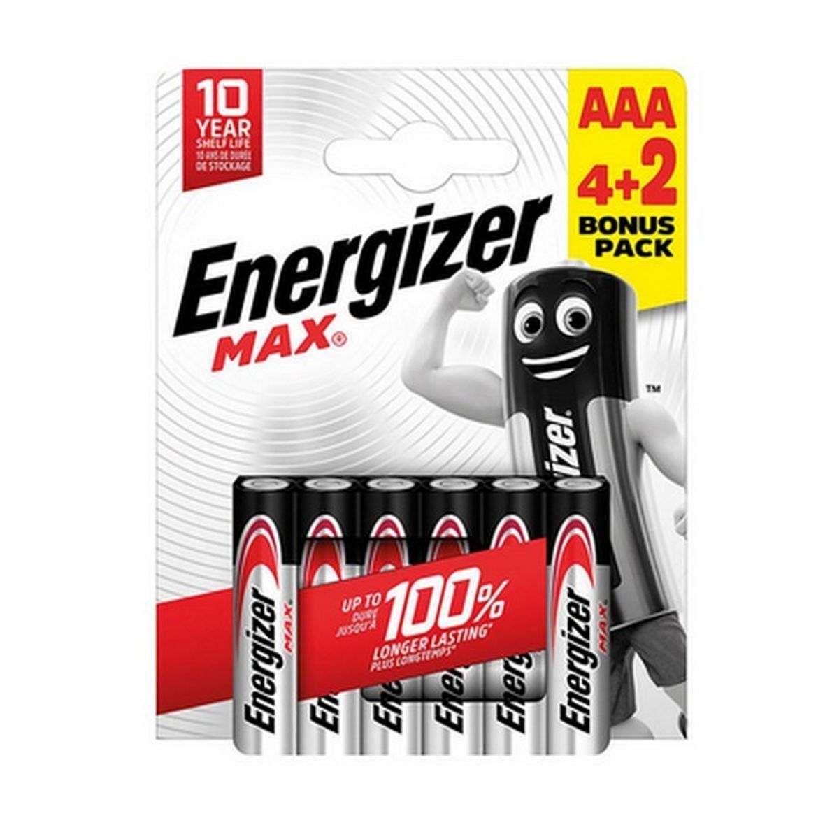 Mix - Energizer Max Power LR06 AA Batterier 6 Stk