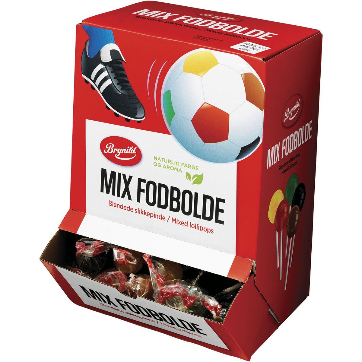 Mix Fodbolde slikkepinde 120stk