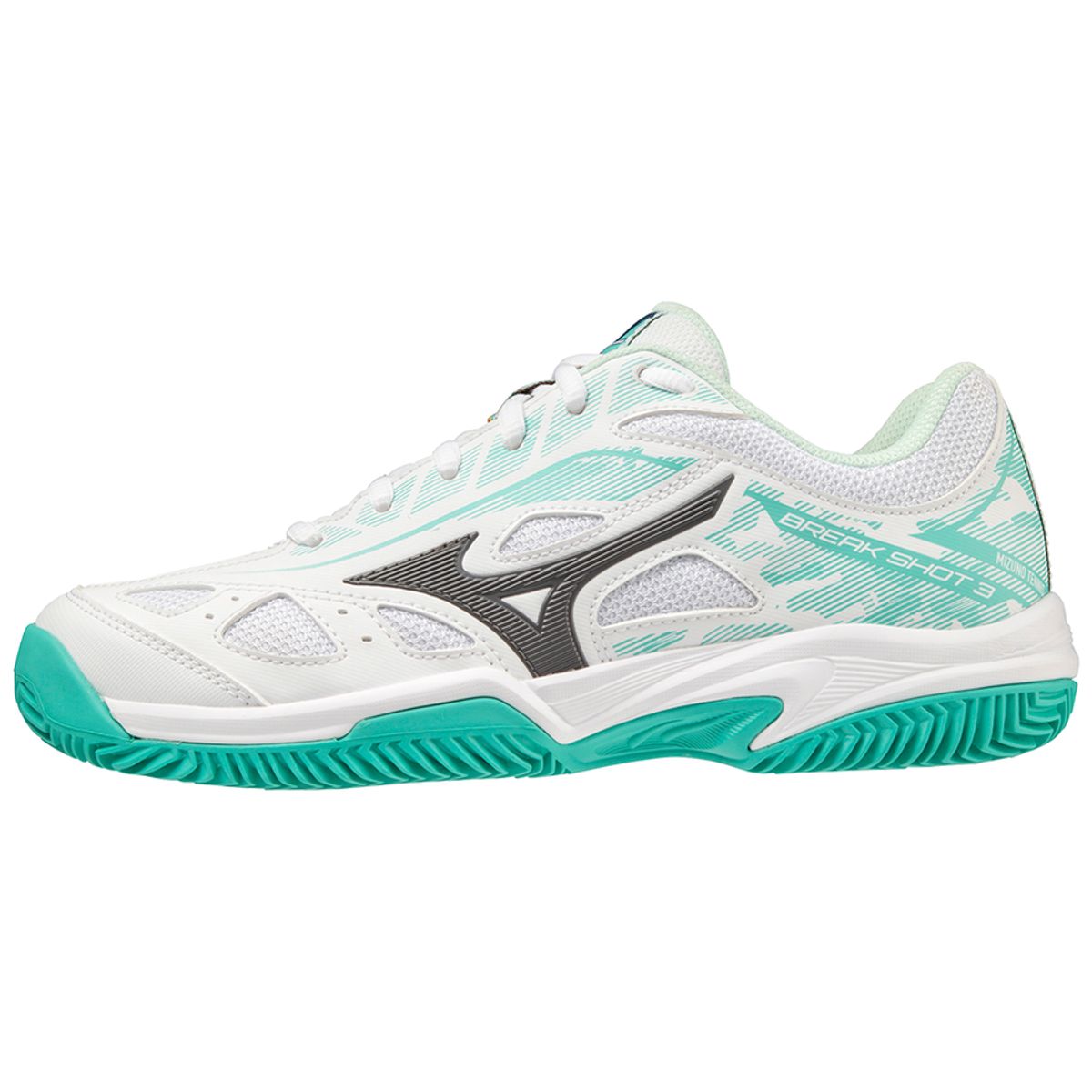 Mizuno Breakshot 3 CC Dame White/Turquoise