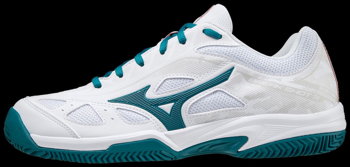 Mizuno Breakshot 3 CC (Unisex, Hvid/Turkis) - 36.5