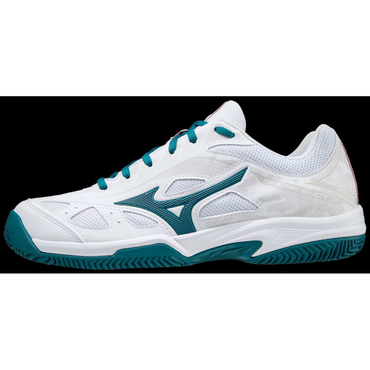 Mizuno Breakshot 3 CC (Unisex, Hvid/Turkis) - 45