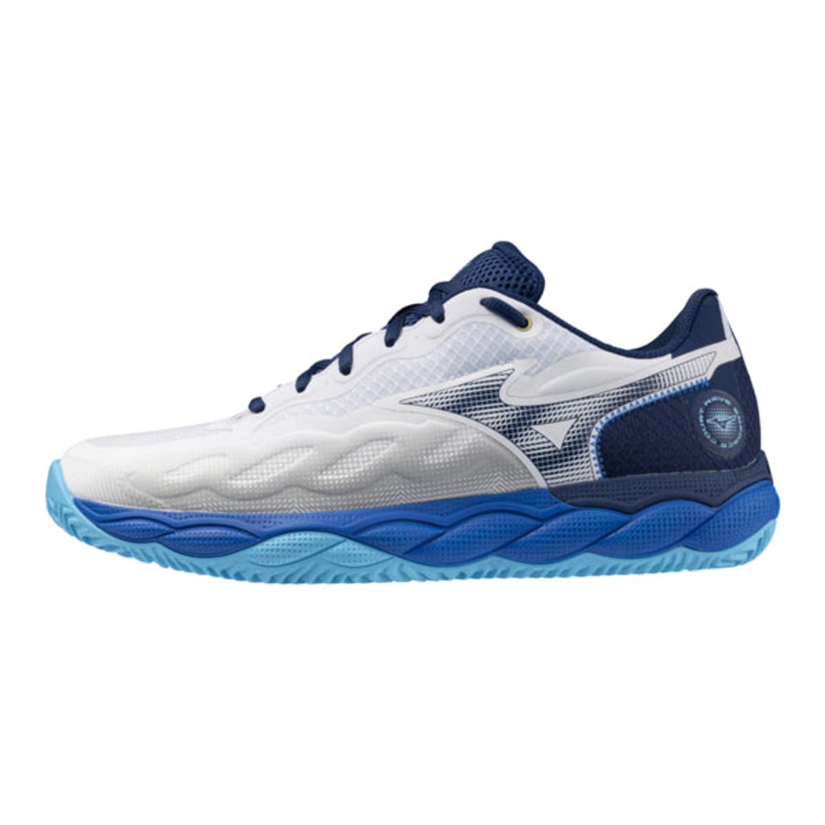 Mizuno Wave Enforce Court CC (White/Estate Blue/River Blue) - 44.5