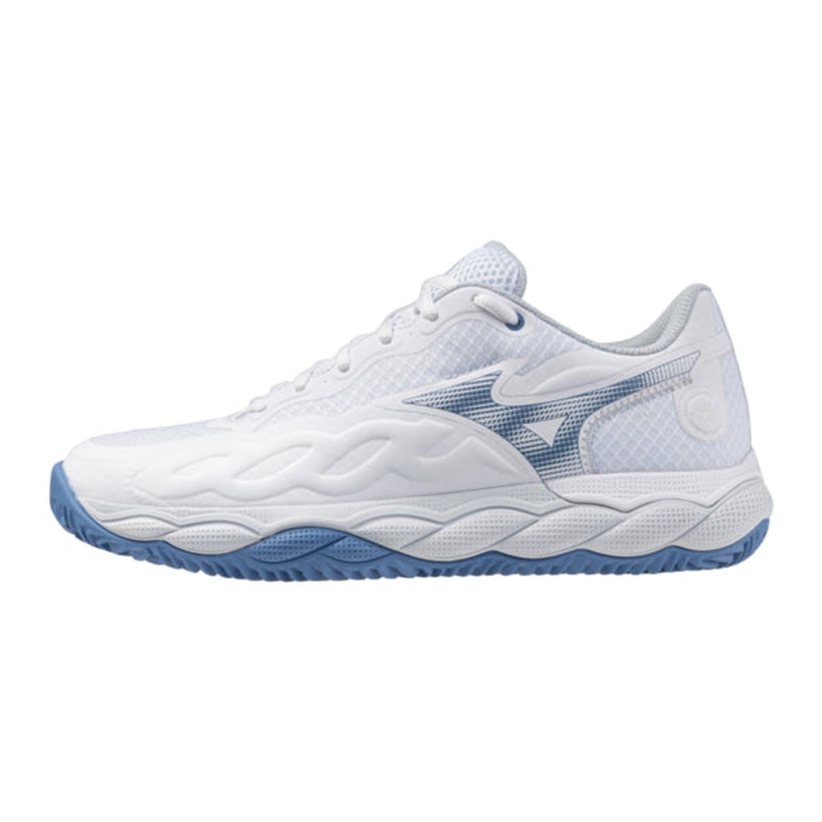 Mizuno Wave Enforce Court CC Women (White/Parisian Blue/Plein Air) - 36.5