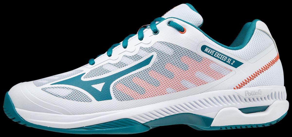 Mizuno Wave Exceed SL 2 (AC) Padelsko (White/Harborblue/Firecracker) - 45