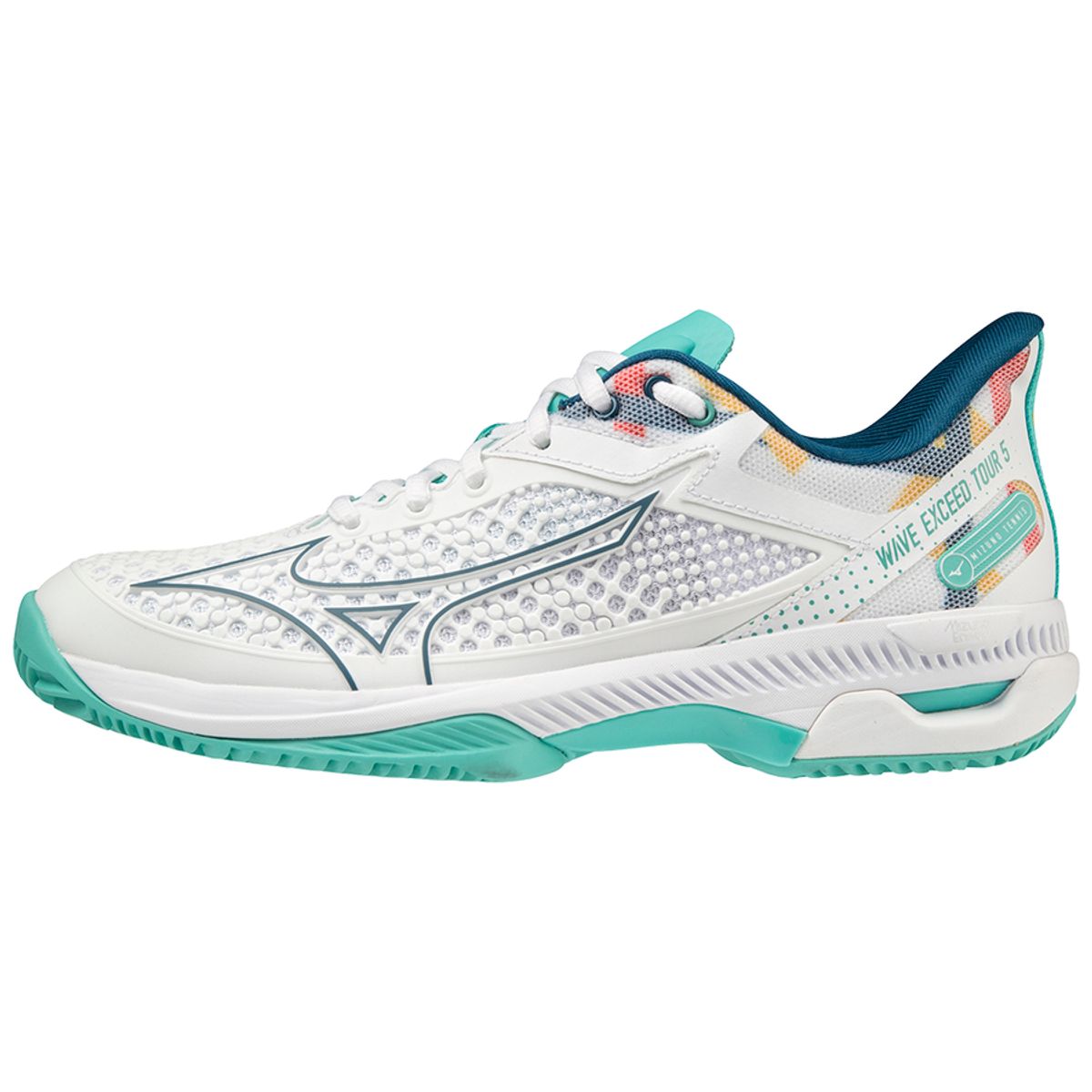 Mizuno Wave Exceed Tour 5 CC (Womens, Hvid/Turkis) - 42.5