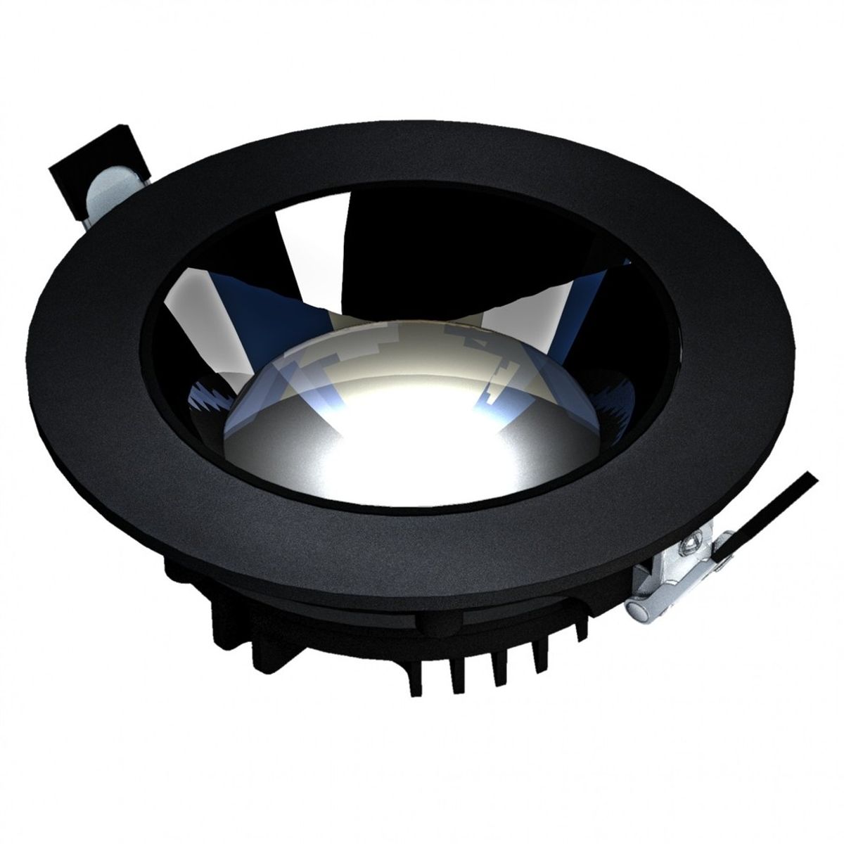 Model XL nedsænket downlight - justerbar retning 30W 30 ° 220x70 mm, sort