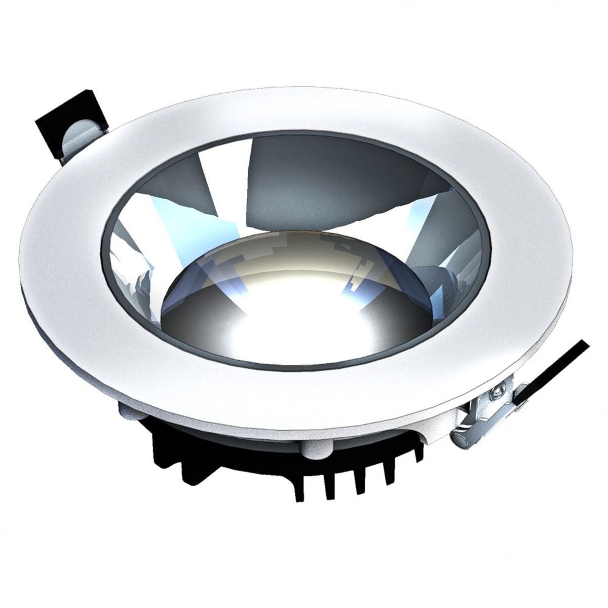 MODEL XL - Nedsænket Downlight uden lyskilde, justerbar retning 30W, 30 ° 220x70 mm hvid