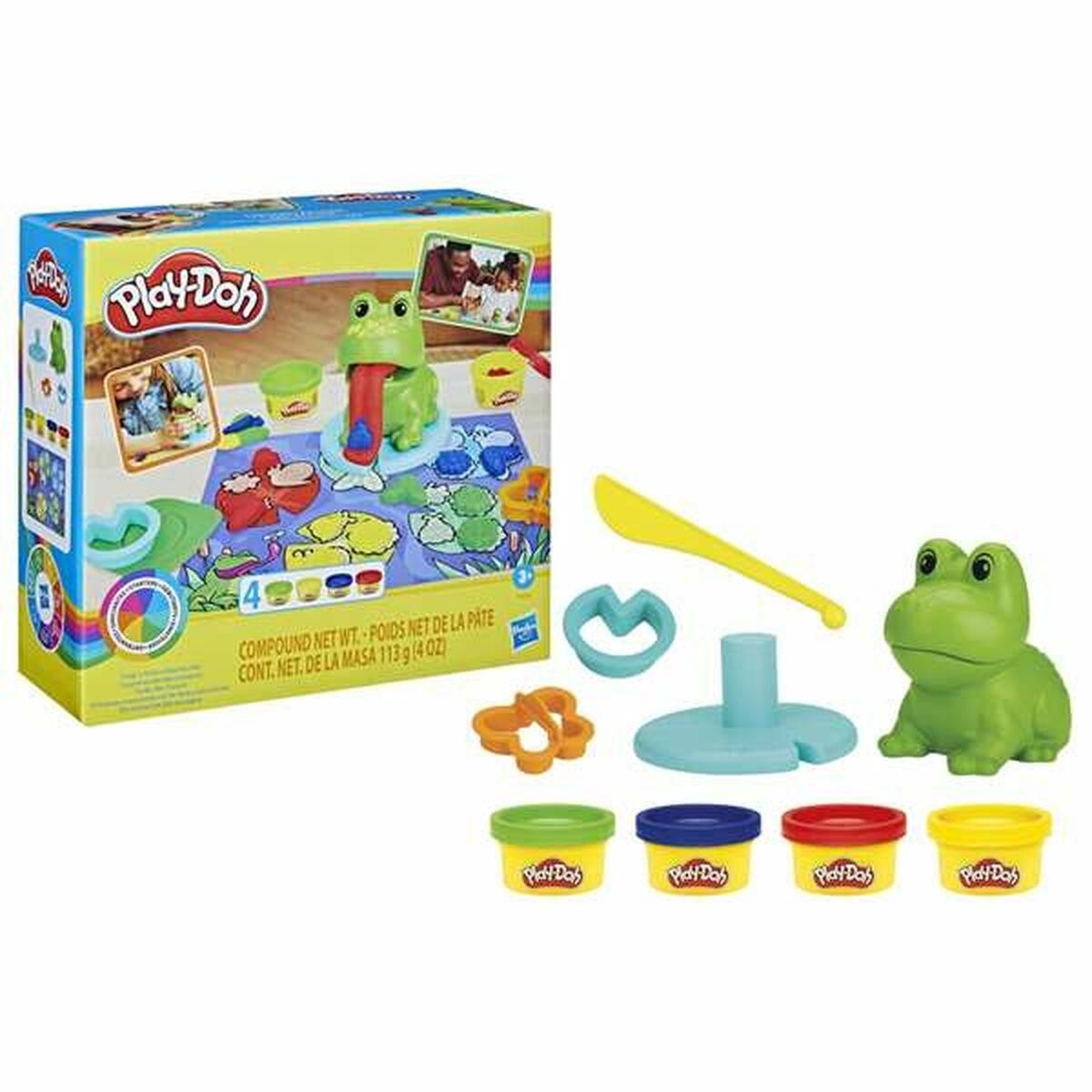 Modellervoks Spil Play-Doh Kikker en Kleuren Starters Set