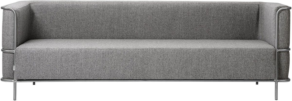 Modernist, 3-personers sofa, lys grå, H70x77x220 cm, uld