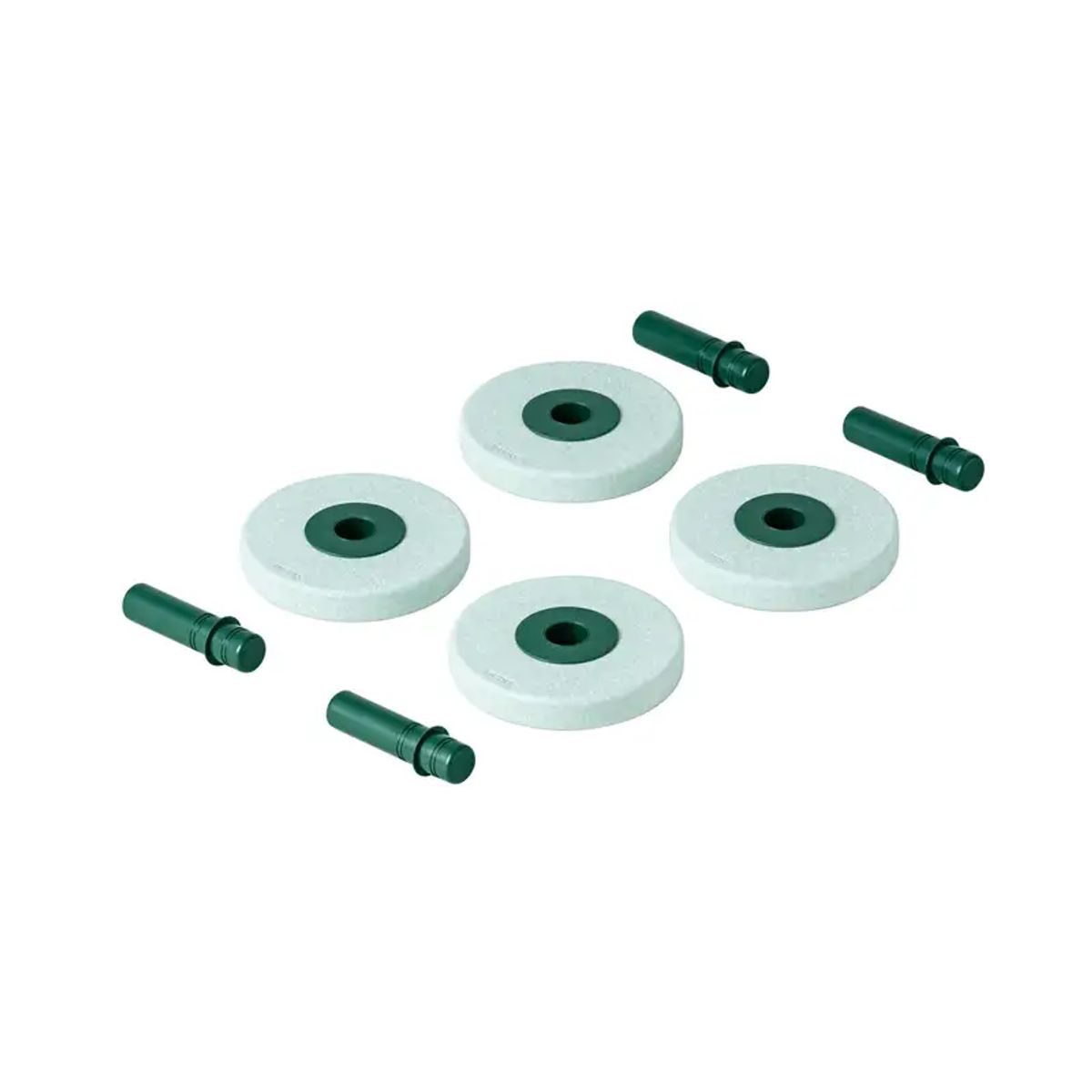 Modu 4 x Foam wheels Ocean Mint / Forest Green