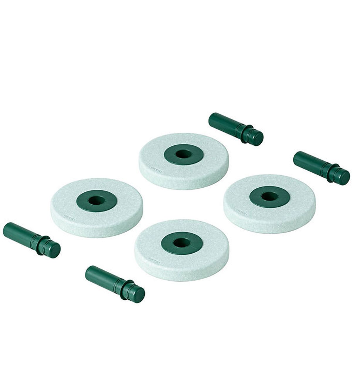 MODU 4x Foam Wheels - 4-pak - Ocean Mint/Forrest Green