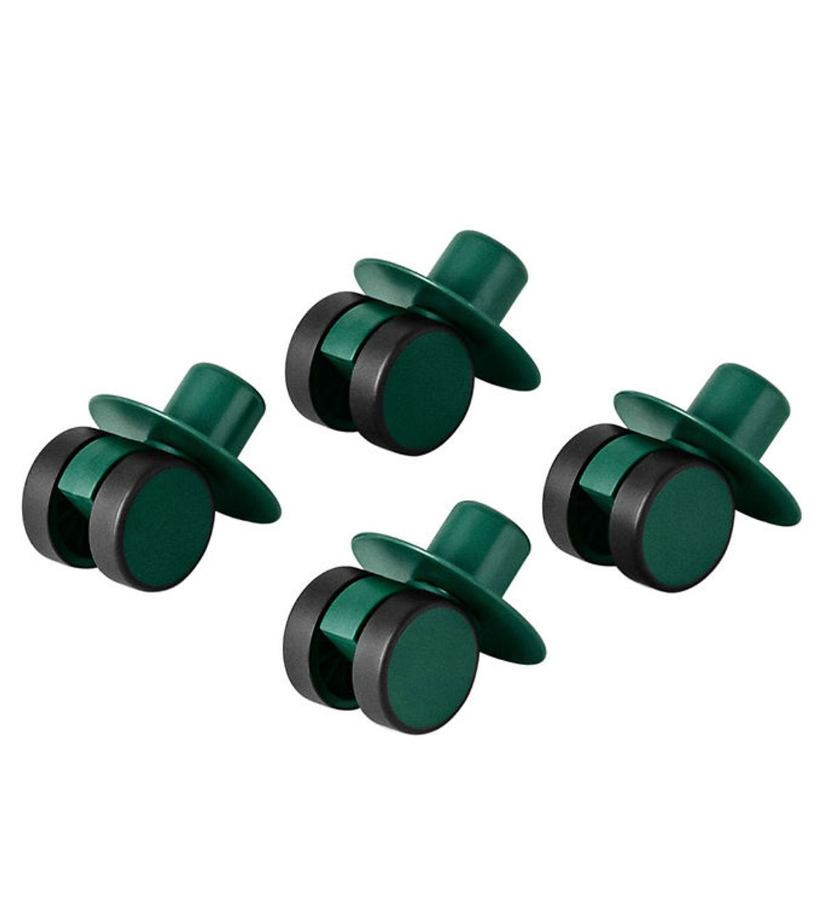 MODU 4x Swirly Wheels - 4-pak - Forest Green