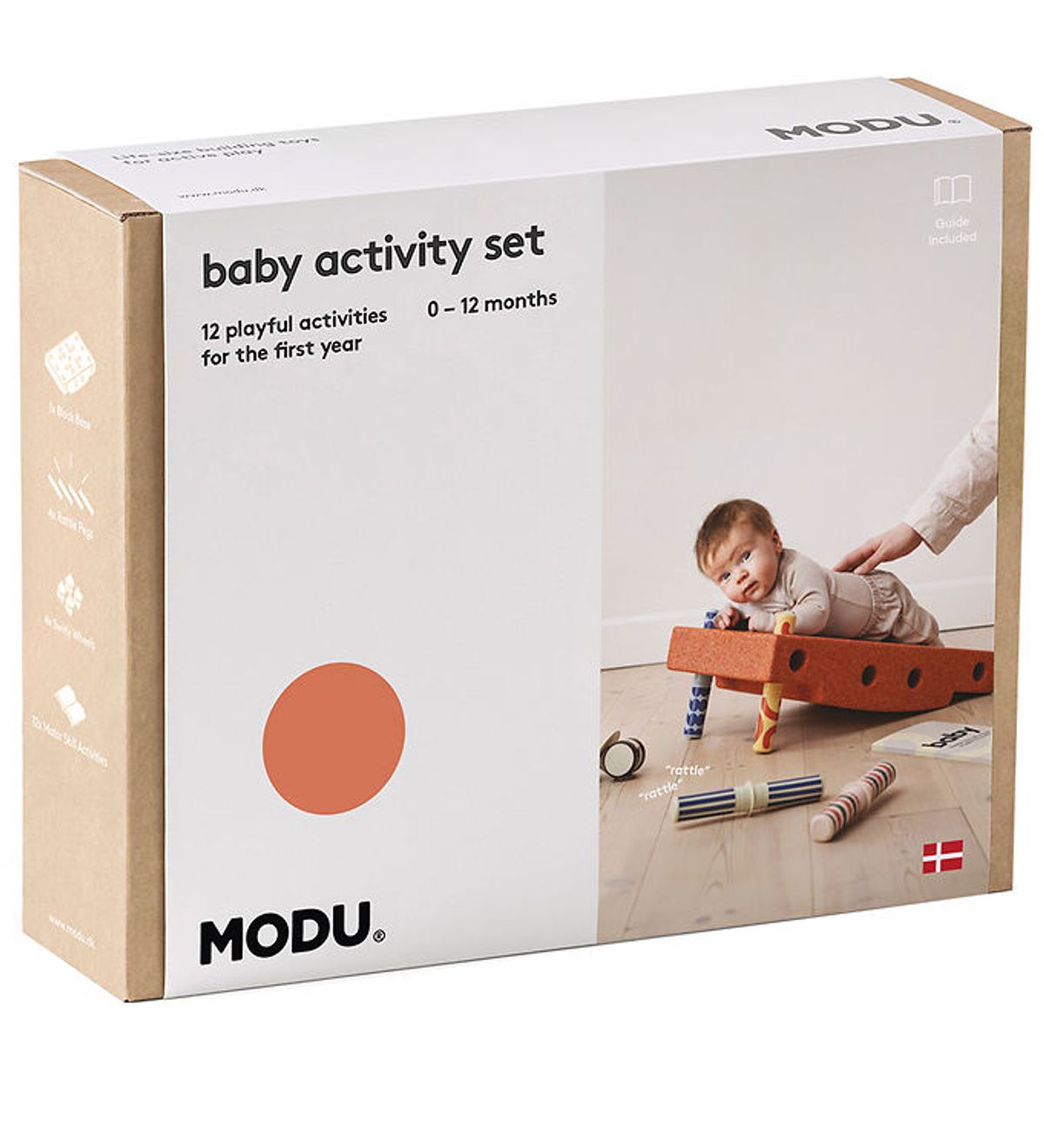 MODU Baby Motoriksæt - 10 Dele - Burnt Orange/Dusty Green