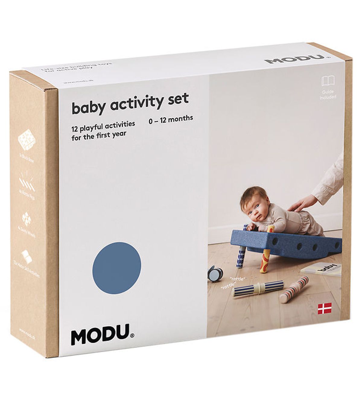 MODU Baby Motoriksæt - 10 Dele - Deep Blue/Sky Blue